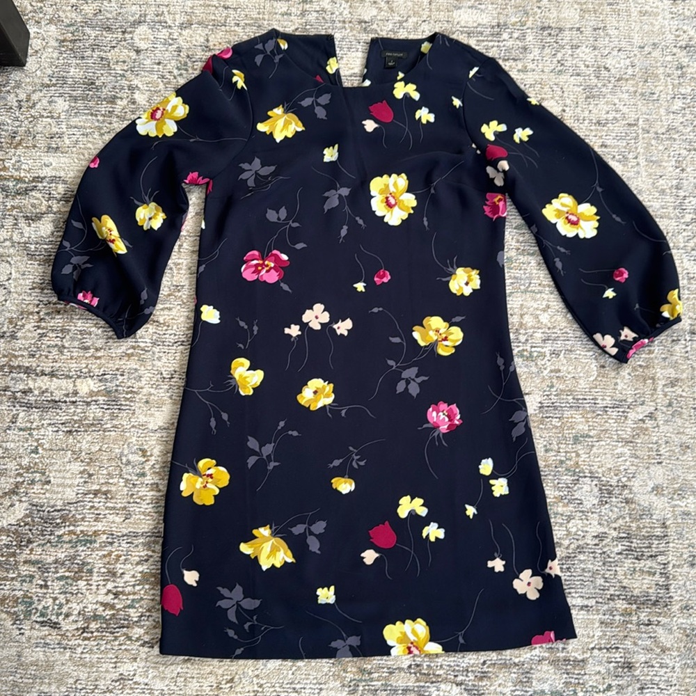 Ann Taylor floral shift dress, size 0